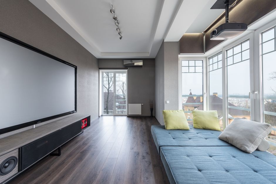 home theater projector screen - smart home automation